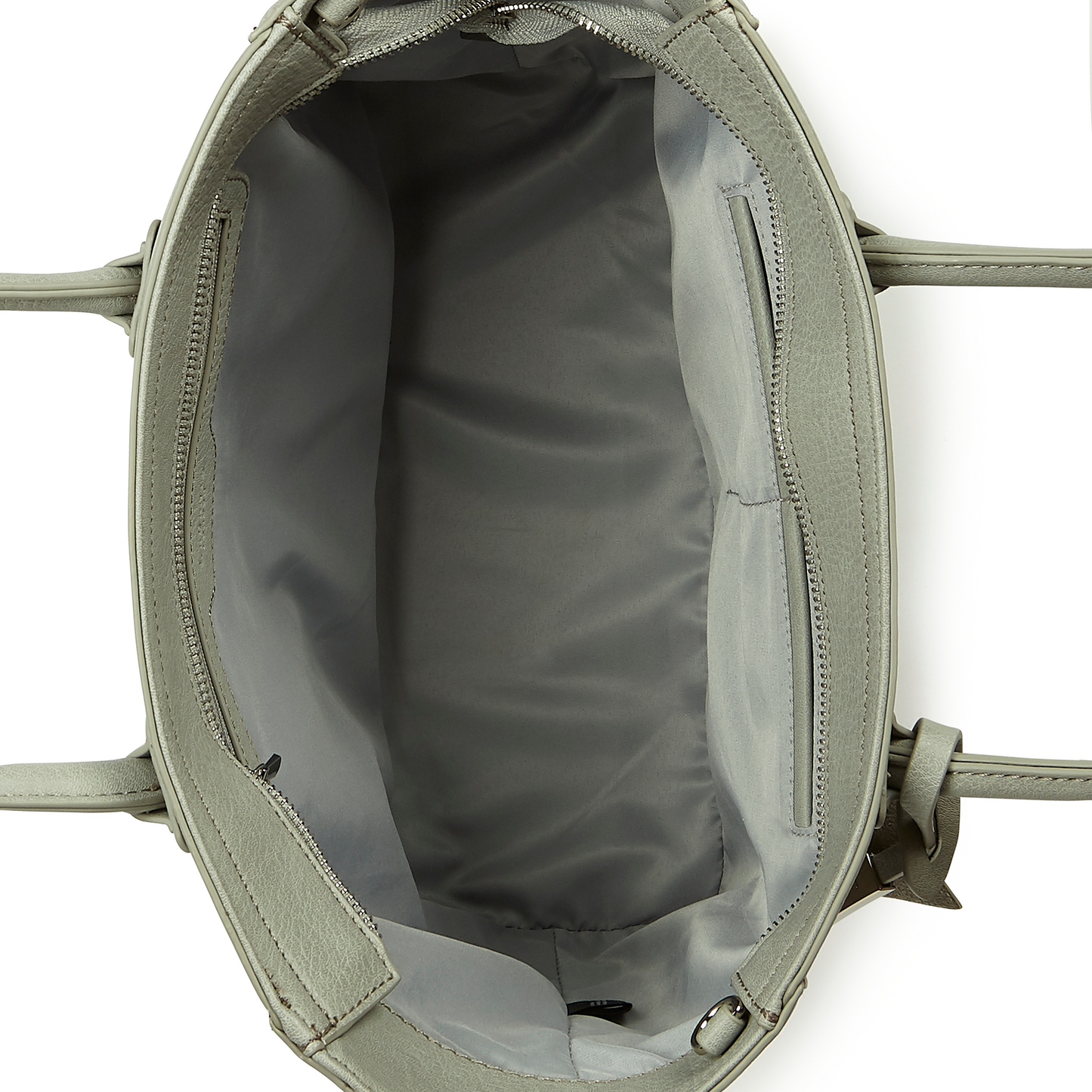 Grey - Eufala Bow Vegan Tote Bag-2