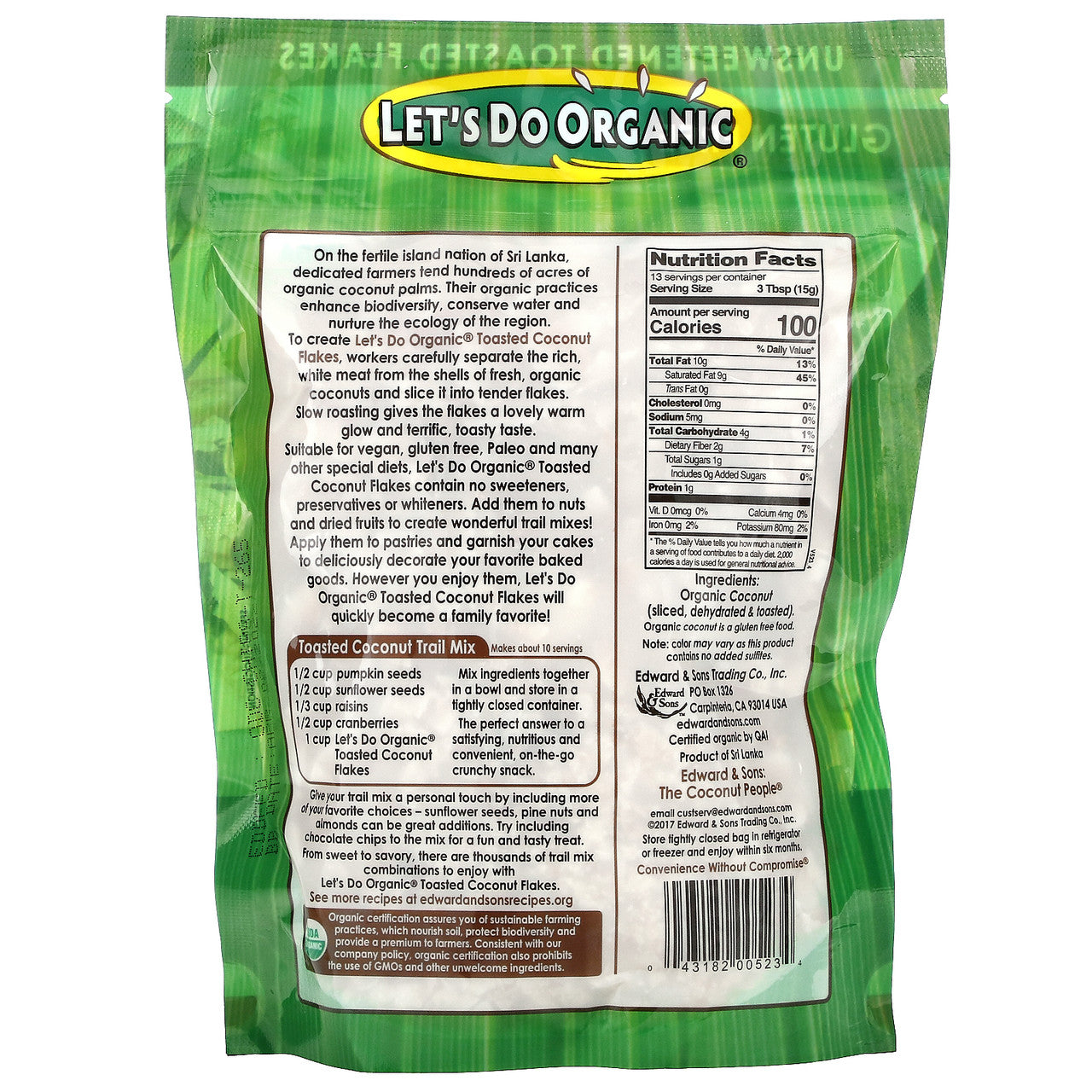 Let's Do Organics Organic Toasted Coconut Flakes (12x7 OZ)-1